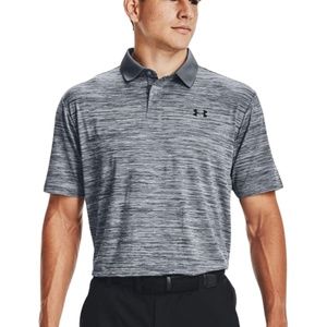 Under Armour UA Performance Golf Polo‎ Textured Gray Shirt Top Mens Small NWT